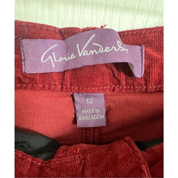 NWT Gloria Vanderbilt Maroon Corduroy Amanda Bootcut Pants - Picture 3 of 5